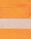 An orange long-sleeved safety shirt featuring segmented reflective tape and a chest pocket.