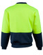 A two-tone safety windcheater in high visibility yellow and navy, featuring a branded logo.