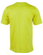 A bright yellow kid's cotton semi-fitted T-shirt with a standard crew neckline and short sleeves.