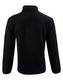 A black half zip polar fleece pullover with long sleeves and a standing collar, featuring branding.
