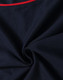 A navy polo shirt featuring a red accent, made from true-dry fabric, with a logo present.
