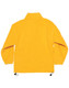 A bright yellow polar fleece pullover for kids featuring a high collar and adjustable hem drawstrings.