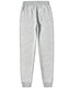Grey poly/cotton terry sweat pants with an elastic waistband and a back pocket. Features a logo detail.