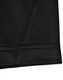 A close-up of a black polo shirt with a contrast sleeve hem and stitching detail. Features a logo on the side.