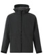 A softshell full zip hoodie in dark grey, featuring a hood and zippered pockets, with a logo on the chest.