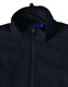 A black Ladies Softshell Hi-Tech Jacket featuring a high collar and a zippered front. It has a logo on the fabric.