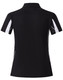 A navy short sleeve polo shirt with white detailing and a subtle logo.