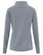 A grey Ladies' Bamboo Charcoal long-sleeve polo shirt with a collar and a logo on the back.