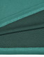 A fabric close-up of a teal bamboo charcoal polo shirt, featuring textured and dotted patterns.