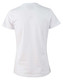 A white semi-fitted cotton t-shirt for ladies, featuring short sleeves and a plain back.