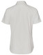 A short-sleeved ladies' shirt in light grey with a button-up front and a logo. Features a dobby striped design.