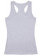 A grey ladies' fitted stretch singlet with a racerback design and no visible logos or branding.