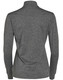 A dark grey half zip long sleeve sweat top for ladies, featuring a fitted design and a standing collar.