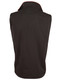 A black ladies' softshell contrast vest with a high collar and no sleeves, featuring a subtle design detail.