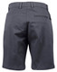 Ladies' stretch cotton chino shorts in dark grey, featuring a back pocket and belt loops. Includes a logo on the waistband.