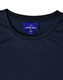 A navy blue ultra lightweight performance T-shirt with a round neckline and a small logo label inside.