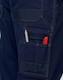 Light weight semi-fitted Cordura work pants in navy, featuring pockets with a pencil and marker visible. Includes a logo.
