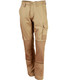Light weight semi-fitted Cordura work pants in a tan colour, featuring multiple pockets and a logo branding.
