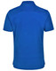 A blue men's bamboo charcoal corporate short-sleeve polo shirt featuring a logo.
