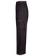 Men's black cotton drill cargo pants, featuring multiple pockets and knee pads, with a branded logo.