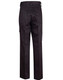 Black men's cotton drill cargo pants with knee pads, featuring pockets and a logo. Back view shown.