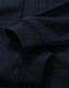 A men's full-zip fleecy hoodie in navy, featuring cuffed sleeves and a smooth fabric texture.