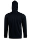 A black men's full zip contrast fleece hoodie with a hood, featuring long sleeves and a simple design.