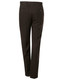 Men's polyviscose stretch pants in dark brown, featuring a tailored fit and pockets at the back.