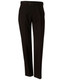 Men's black polyviscose stretch pants featuring a tailored fit and a front pleat. The pants have a logo on the waistband.