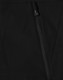 A black softshell hi-tech vest featuring a zippered pocket and a sleek design. It has a logo on the fabric.