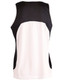 A men's sprint singlet featuring a black and white design with a mesh back and side panel construction.