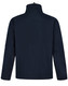 A black men's softshell high-tech jacket, featuring a high collar and a simple, sleek design on the back.