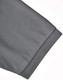 A grey polo shirt featuring a short sleeve with a neatly finished cuff and a logo.