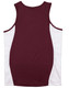 A maroon and white men's singlet featuring a contrast mesh design and a logo.
