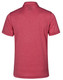 A short-sleeve polo shirt in a vibrant red colour, featuring a plain design and a collar, with a logo on the back.