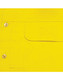 A close-up of a bright yellow, long-sleeve cotton safety shirt featuring snap buttons and a front pocket.