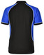 Men's TrueDry Tri-colour short-sleeve polo shirt in black and blue, featuring a contrasting design and a logo.