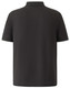 A grey polo shirt with a classic collar and short sleeves, featuring a logo on the side.