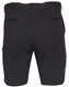 Men's black utility cargo shorts featuring pockets on the sides and back, designed for practicality.
