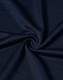 A close-up of navy fabric featuring a textured weave, suitable for lightweight performance t-shirts.