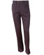 Dark grey men's permanent press pants with a tailored fit and a button closure. Features a logo on the waistband.