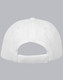 A white Pique mesh structured cap featuring an adjustable strap and a logo on the back.