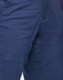 Unisex cotton stretch ripstop work pants in navy blue, featuring side pockets and a logo.
