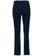 Navy women's chino pants with a slim fit, featuring back pockets and a clean design. Includes a branding logo.