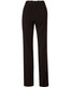 Black women's utility pants featuring a flexi waist and made from a poly/viscose stretch fabric.
