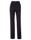 Women's utility pants in black, featuring a flexi waist and straight leg design. Includes a back pocket and logo.