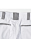 Unisex utility stretch cargo work pants in white with grey accents and pockets, featuring a waistband and belt loops.