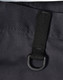 A close-up of black unisex utility stretch cargo work pants featuring a loop and sturdy fabric texture.