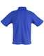 A unisex traditional polo shirt in a vibrant blue colour, featuring short sleeves and a collar.