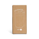 A coffee cup in a brown cardboard box, featuring a minimalist design and a lid, in a white colour.